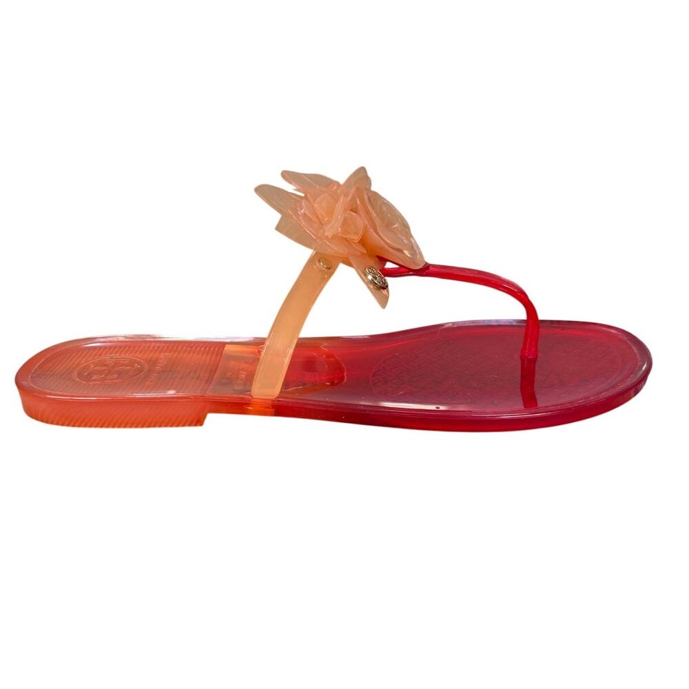 Tory Burch Women’s Blossom Red Jelly Thong Sandals Size US 6